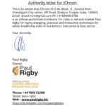 Authority Letter from Paul Rigby to IChrom